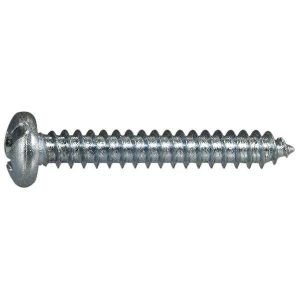 Midwest Fastener Sheet Metal Screw, #12 x 1-1/2 in, Zinc Plated Steel Pan Head Combination Phillips/Slotted Drive 03202 - main